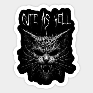 Cute as Hell Sticker